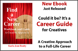 Ad for New Ebook. Find a New Career a Creative Approach. Career guide and workbook.