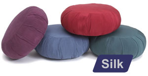 Many colored afu meditation cushions